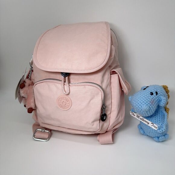 Kipling BP4354 Monkey City Pack XS Mini Backpack Blushing Pink NWT Lightweight - Picture 2 of 13